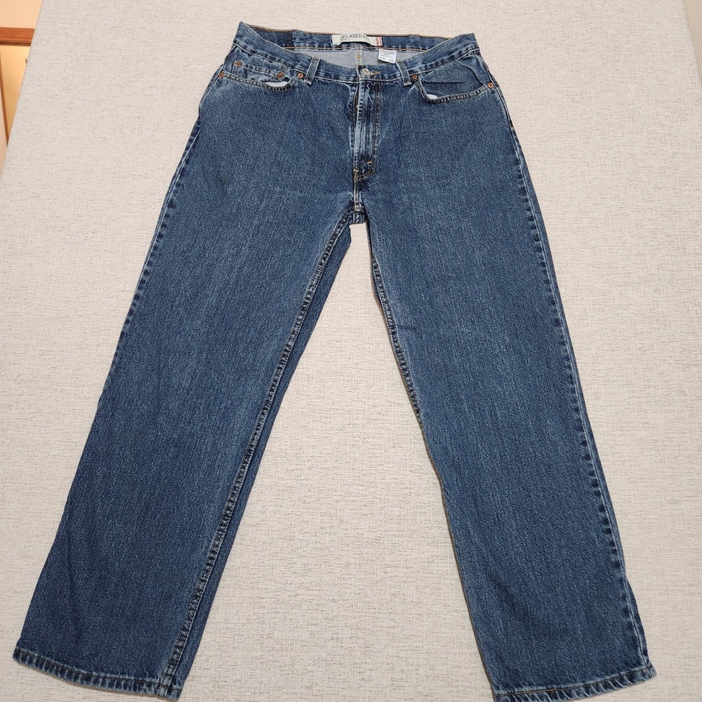 Levi's 550 Relaxed Fit Jeans Mens 38x32 Blue Tapered Leg 100% Cotton Denim
